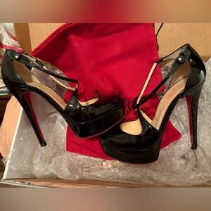 Christian Louboutin Cross Strap Heels | Size 35.5 (5.5W) w/ dust bag & COA